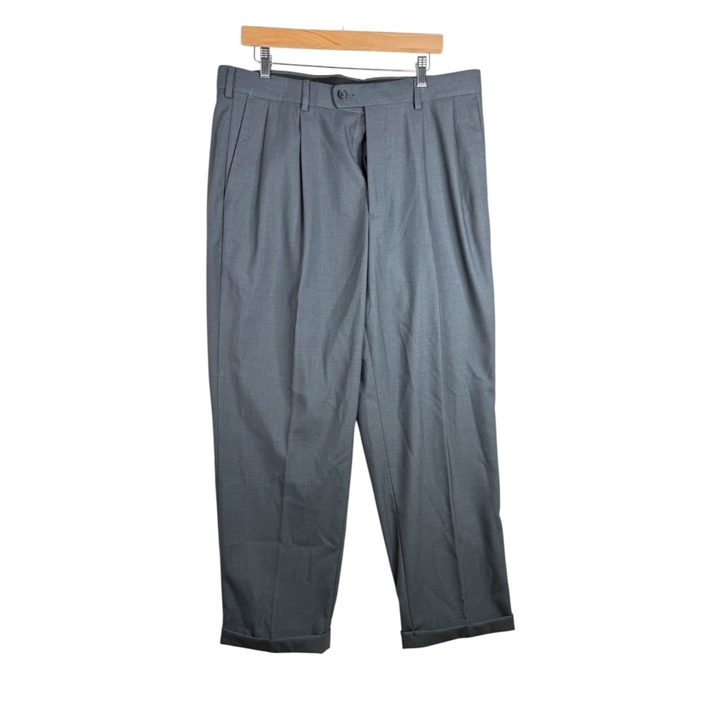 New Perry Ellis Portfolio Neo Lux Non Iron Dress Pants size 36 X30 Gray